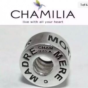 AUTHENTIC CHAMILIA "MOTHER MADRE MERE" STERLING SILVER CHARM 4 Bracelet …